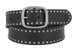 NEW MOST WANTED women's stud-lined belt with grunge & punk edge in black